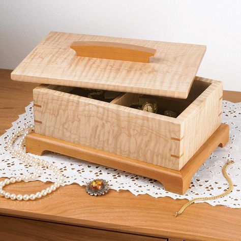 Chest Woodworking Plans, Jewelry Box Plans, Woodworking Plans Patterns, Woodworking Projects Furniture, Project Plan, Wood Crafting Tools, Wood Store, Woodworking Box, Jewelry Box Diy