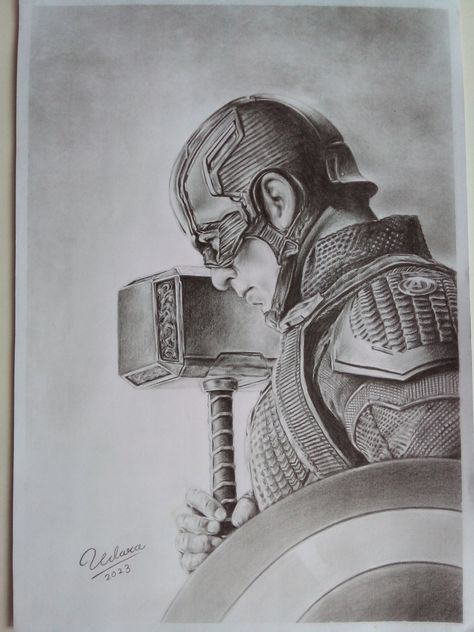 ► Size = A4 ► hours = 20 ► Pencil grades = 2H /HB /2B /5B /6B / Mechanical pencil 0.5 #Portrait_drawing #Pencil_portrait #Portrait_art #Pencil_Drawing #Pencil_Art #Art #Drawing #Captain_America #Avengers #Marvel Avenger Drawings, Marvel Drawings Pencil, Thor Drawing, Captain America Drawing, America Drawing, Hulk Sketch, Pencil Grades, Harry Potter Sketch, Marvel Art Drawings