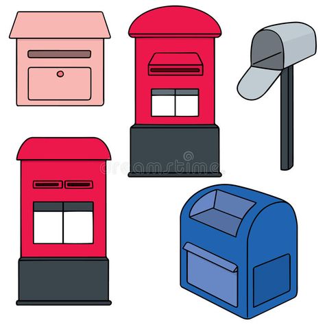 Postbox stock illustration, #Postbox, #ad, #stock, #illustration, #ad Postbox Drawing, Post Box, Box Hand, Letter Box, Cartoon Illustration, Flat Design, Mailbox, Art Ideas, Stock Illustration