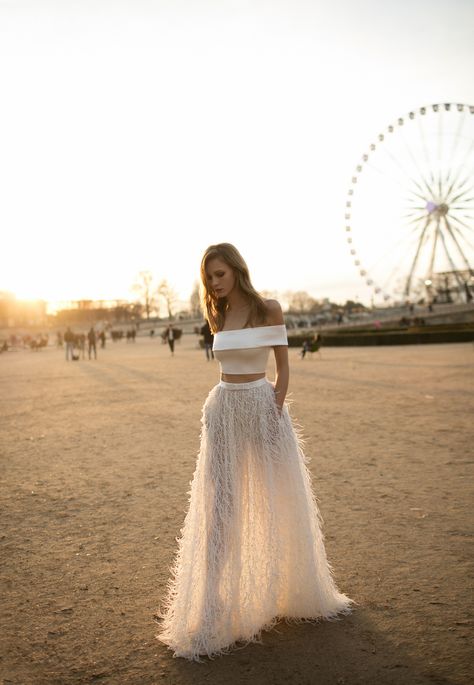 June Cheap Beach Wedding Dresses, Two Piece Wedding Dress, Wedding Dress With Pockets, China Dress, China Wedding, Reception Dress, Wedding Dress Inspiration, Bohemian Wedding, Modern Bride