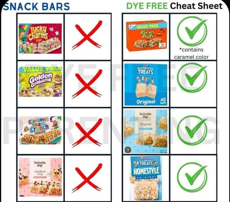 dye free family: swaps, recipes, and resources | Facebook List Of Foods With Red Dye 40, No Artificial Colors Snacks, No Dye Snacks, Dye Free Chips, Aldi Dye Free Snacks, Foods Without Red Dye 40, Red Dye 40 Free Foods For Kids, Dye Free Foods For Kids, Hormonal Diet