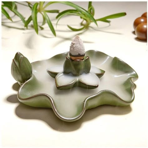 Lotus Backflow Incense Burner by ToShay.shop starting at $$27.49 👉 www.toshay.shop/collections Buddhist Decor, Aroma Burner, Lotus Incense, Backflow Incense Burner, Craft Fashion, Incense Burner Holder, Meditation Decor, Ceramic Incense Holder, Backflow Incense