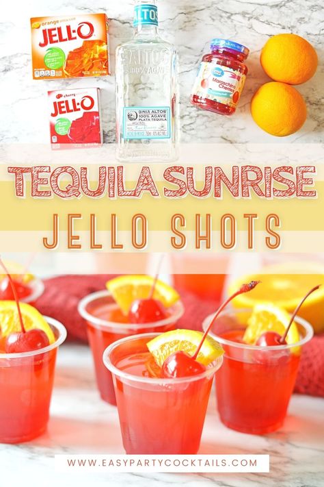 Watermelon Tequila Shots, Tequila Shots Ideas, Orange Jello Shots, Tequila Jello Shots, Cherry Jello Shots, Easy Jello Shots, Watermelon Tequila, Drinks Alcohol Recipes Easy, Cocktail Tequila