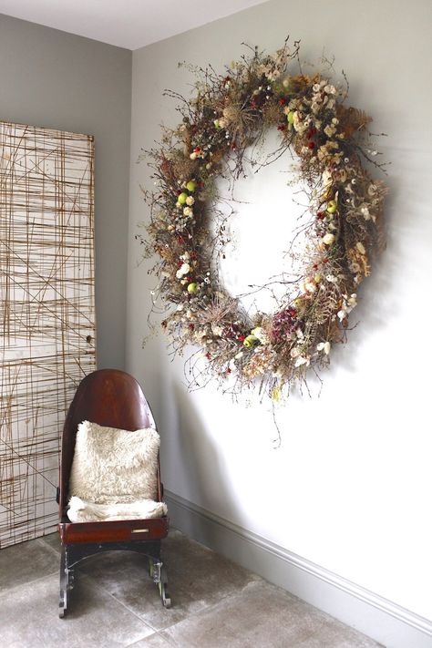 Photos — Layla Robinson Layla Robinson, Oversized Wreath, Dried Wreath, Boho Wreath, Dried Eucalyptus, Flower Wreaths, Dried Flower Wreaths, Rustic Fall Decor, Grey Ribbon