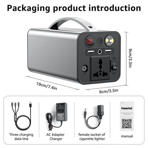 PowerFort Portable Power Station, Rechargeable Back up Generators for Home use, 150WH Camping Battery with Dual 110V/150W AC Outlet, Solar Panel for Outdoors Car Travel Hunting Home Emergency #PortablePowerStation #Generators #PowerStation #PowerFortPortablePowerStation #PowerFort #SolarPanel Camping Power Station, Ecoflow Power Station, Diy Portable Solar Power Station, Generators For Home Use, Office Wall Graphics, Solar Charger Portable, Solar Power Bank Portable Charger, Generator House, Portable Power