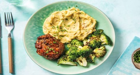 Classic Beef Meatloaf Recipe | HelloFresh Hello Fresh Meatloaf, 2lb Meatloaf Recipe, Italian Meatloaf Recipes, Beef Meatloaf Recipes, Italian Meatloaf, Beef Meatloaf, Hello Fresh Recipes, Root Veggies, Fresh Broccoli