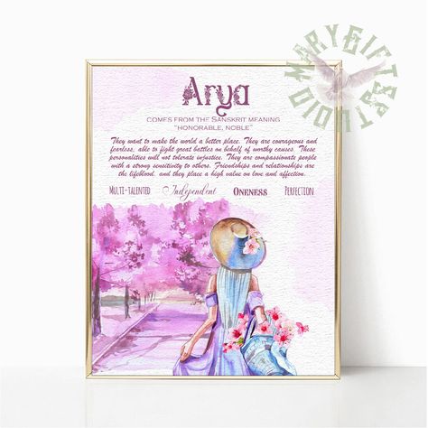 Excited to share the latest addition to my #etsy shop: Personalized name meaning decor,Arya name meaning,Custom Sign Name wall art,Floral name meaning,Printable Meaning,Best friend Birthday gif https://etsy.me/3fHUzUD #babyshower #unframed #bedroom #artdeco #inspiratio Arya Name Meaning, Arya Name, Bible Verses For Kids, Wall Art Floral, Name Wall Art, Name Meaning, Bible Verse Wall Art, Birthday Gif, Presents For Friends