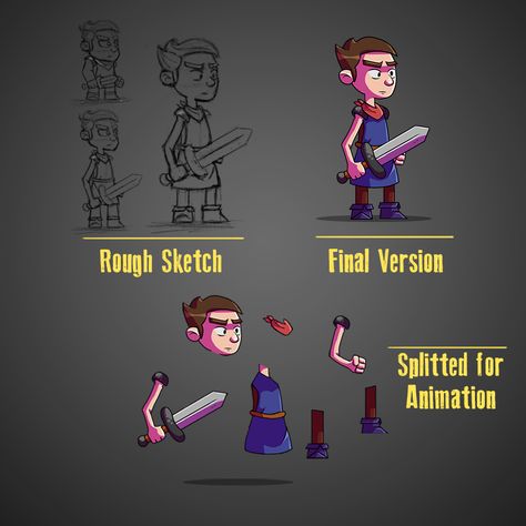 Vector Game Character, 2d Animation Styles, 2d Game Art Character, 2d Animation Character Design, Platformer Character, 2d Game Character Design, 2d Game Character, 2d Character Animation, Character Rigging