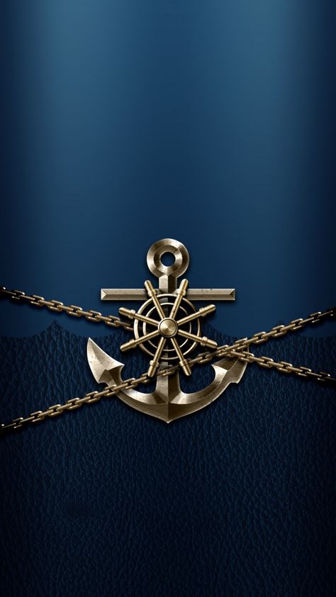 Anchor Wallpaper Backgrounds, Seafarer Wallpaper, Anchor Aesthetic, Sailor Logo, Anchor Wallpaper, Anchor Art, Gold Wallpaper Phone, Batman Comic Wallpaper, Kaptan Jack Sparrow