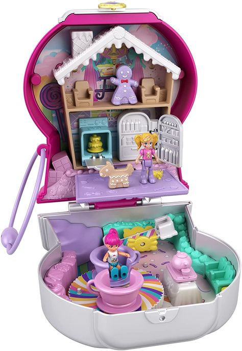 Gingerbread House Door, Polly Pocket Dolls, House Door, Dollhouse Kits, Travel Toys, Gumball Machine, Tiny Dolls, Polly Pocket, Chewing Gum