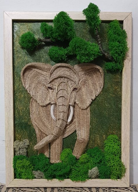 Sutali Art, Twig Crafts, Twine Crafts, Polymer Clay Fairy, Moss Decor, Diy Wall Painting, Diy Air Dry Clay, Mixed Media Crafts, Jute Crafts