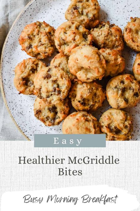 These copycat healthier McGriddle bites are delicious, perfect for meal prep and a crowd pleaser! They are not only extremely easy to make, but they are perfect for the whole family and especially great to bring to a potluck! #easybreakfast #mealprepbreakfast #mealprep #healthybreakfast #healthy Mcgriddle Bites, Busy Morning Breakfast, Breakfast For A Crowd, Marsala Chicken Recipes, Easy Eat, Easy Healthy Meal Prep, Overnight Oats Recipe, Breakfast Meal Prep, Cooking Turkey