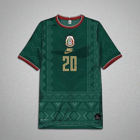 Nigeria Inspired - Stunning Nike Mexico 2020 Concept Kits - Footy Headlines Nike Concept, Sports Uniform Design, Basketball Uniforms Design, Football Shirt Designs, Sport Shirt Design, Mexico Design, Soccer Tees, Sportswear Design, Sports Jersey Design