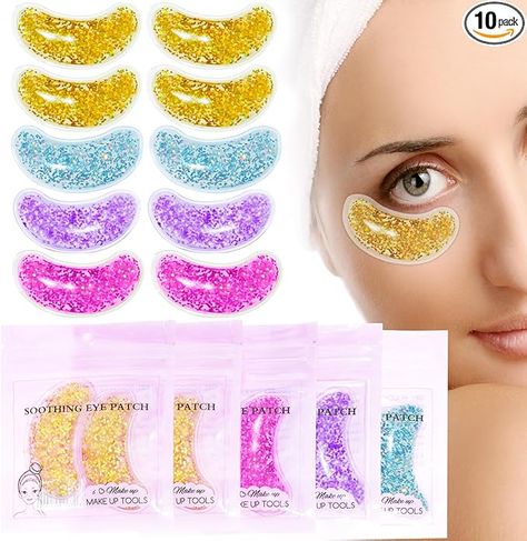 Reusable Ice Gel Eye Pads Cooling Eye Patch Hot Cold Therapy Eye Mask 10Pack Under Eye Patches, Ice Gel, Eye Pain, Gel Ice Packs, Skincare And Makeup Products, Gel Pack, Eye Patches, Eye Patch, Cold Therapy