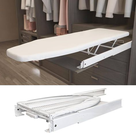 Amazon.com: Retractable Pull Out Ironing Board, Foldable Ironing Board for Closet Dawer with Ball Bearing Slides and Heat Resistant Cover, Hiding Ironing Board Drawer Mounted, Board Size: 37.4''x12'' : Home & Kitchen Integrated Ironing Board, Ironing Board Drawer, Wardrobe Installation, Foldable Ironing Board, Ironing Board Storage, Pull Out Ironing Board, Custom Wardrobe, Vanity Diy, Stylish Laundry Room