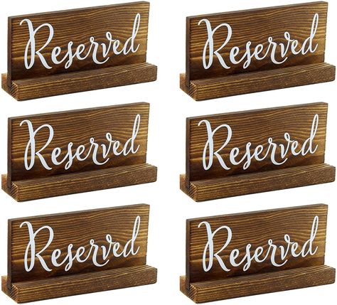 Reserved Wedding Signs, Reserved Table Signs, Shabby Chic Theme, Reserved Seating, Rustic Restaurant, Wooden Wedding Signs, Tabletop Signs, Reserved Signs, Reception Signs