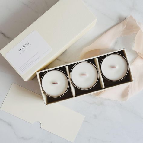 Introducing our new candle trio gift sets! You could even use as a discovery set to sample our scents! These will feature BHF signature scents separated into 4 different categories based on scent. We’ll have woods, garden, tropical and cocktail. And don’t let these cute little jars go to waste, once you’ve finished burning your candle, you can reuse your jars for tea light holders! . Launching June 1st! Tea Light Candles Packaging, Woods Garden, Cake Boxes Packaging, Candle Samples, Garden Tropical, Boxes Packaging, Three Candles, Cake Boxes, Tea Light Holders