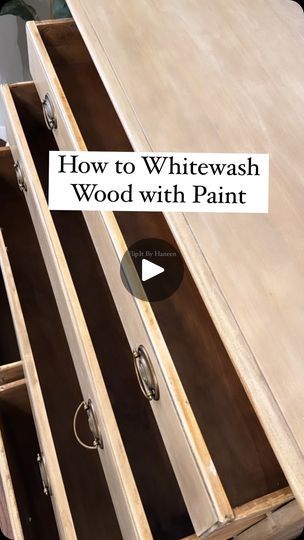 2.3K views | I’m excited to show how to whitewash wood! This easy whitewash paint mixture looks great on raw wood and over stained wood too! One thing to keep in mind... | By Flipit.By.Haneen | Facebook How To Whitewash Wood, Whitewash Paint, How To Whitewash, Distressed Furniture Painting, Furniture Refinishing, Whitewash Wood, Distressed Furniture, Painting Furniture, Furniture Painting