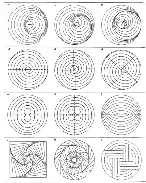 Zen Geometry, Sacred Geometry Art Mandalas, Movement Drawing, Basic Design Principles, Composition Drawing, Optical Illusion Drawing, Art Activities For Toddlers, Sacred Geometry Art, Face Drawing Reference