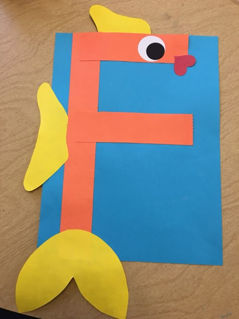 Francy Fish zoo phonics craft F Is For Fish Craft Preschool, F Fish Craft, Letter F Fish Craft, F Is For Fish Craft, F Is For Craft, Letter F Crafts For Toddlers, F Crafts Preschool, Phonics Kindergarten Worksheets, Letter F Crafts For Preschoolers