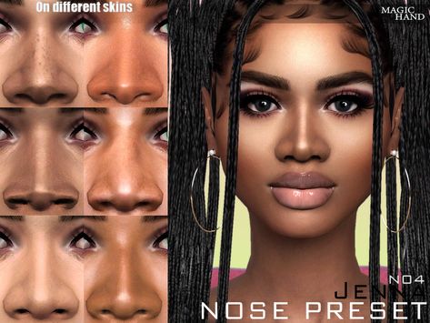 Sims 4 Black Features, Sims 4 Cc Black Noses, Sims 4 Cc Black Male Nose, Sims 4 Women Skin Details, Black Sims 4 Cc Skin Details, Sims 4 Lip Presets, Sims 4 Nose Presets, Preset Sims 4, Sims 4 Teeth Cc