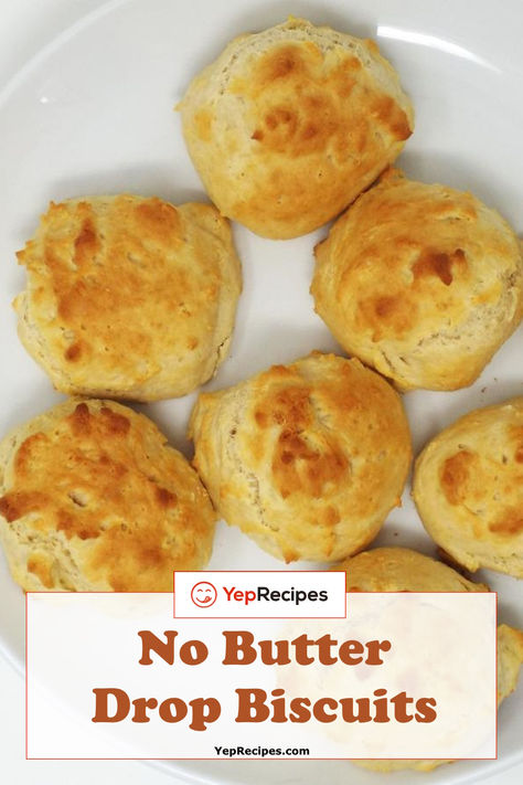 Easy No Butter Drop Biscuits recipe Healthy Drop Biscuits, Drop Busicut Recipes, No Butter Biscuit Recipe, Drop Biscuits No Milk, Biscuits With Oil Instead Of Butter, Easy Oat Biscuit Recipe, Biscuit Recipe Using Oil, Coconut Oil Biscuits, Low Fat Biscuits Recipe