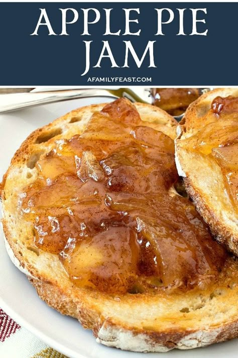 Apple Pie Jam Family Feast Recipes, Apple Pie Jam, Best No Bake Cookies, Canning Jam Recipes, Apple Pie Moonshine, Jam Recipes Homemade, Apple Recipes Easy, Baked Apple Pie, Tart Baking