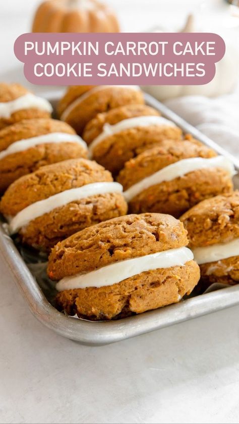 Pumpkin Cake Cookies, Pumpkin Carrot Cake, Pumpkin Cake Mix Cookies, Carrot Cake Sandwich Cookies, Carrot Cake Cookie, Cake Mix Pumpkin, Carrot Pumpkin, Recipe Keeper, Short Bread