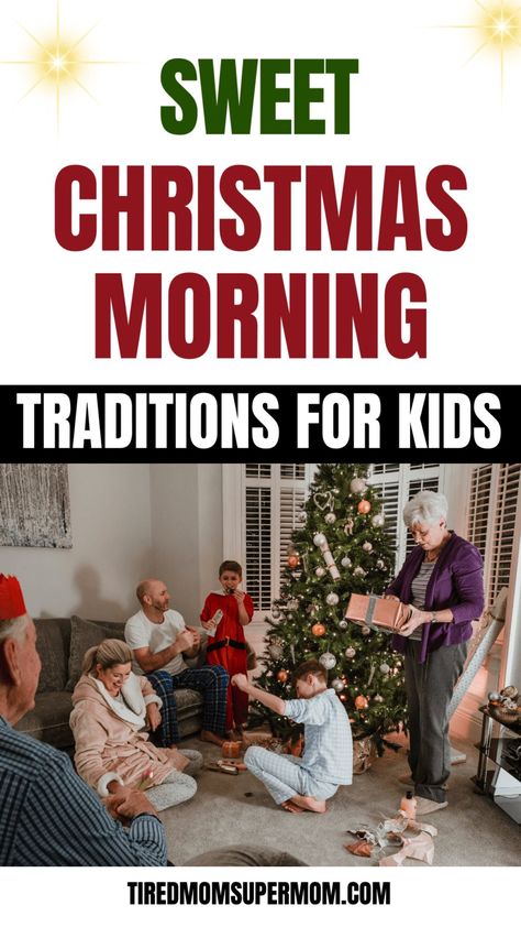 Sweet Christmas Morning Traditions For Families 2 Santa Christmas Morning Ideas, Christmas Morning Traditions Kids, Christmas Day Traditions Families, Christmas Morning Surprises For Kids, Christmas Morning Aesthetic, Christmas Morning Routine, Christmas Morning Ideas, Unique Christmas Traditions, Christmas Morning Traditions