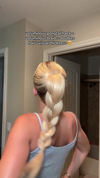 Hair For Church, Braided Sporty Hairstyles, A Layered Haircut, Curling My Hair, Long Blonde Hairstyles, Ponytail Hack, Volume Ponytail, Long Haircuts With Bangs, Voluminous Ponytail