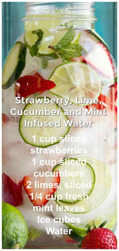 Strawberry, Lime, and Mint Infused Water - Back to Her Roots Water With Mint Leaves, Strawberry Basil Water, Strawberry Mint Water, Mint Infused Water, Infused Waters, Fruit Infused Water Recipes, Strawberry Lime, Infused Water Recipes, Refreshing Drinks Recipes