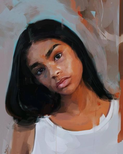 #alexisfranklin #alexisfranklinart #blackwomenart #digitalart #digitaloilpaintingportrait Face Portrait Painting, Avocado Painting, Digital Art Portrait, The Art Showcase, Abstract Portrait Painting, Art Showcase, Digital Painting Portrait, Face Portrait, Digital Portrait Art