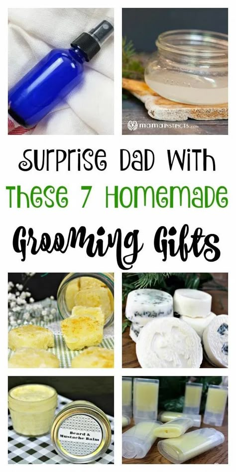 So, why not surprise your husband or dad with a DIY gift basket filled with products especially made for them, with manly scents and most importantly, non-toxic ingredients. The best part is that all of these recipes are so easy to make that even my kids, 2.5 and 5 years old, help me make them. Add these products, maybe some other grooming products, like this shaving kit and a few crafts made by your kids for a unique, fun and useful gift for Father’s Day, birthday and even Christmas! Herbalist Recipes, Homemade Toiletries, Diy Safe, Homemade Gifts For Men, Men Soap, Diy Spa Gifts, Diy Toiletries, Goat Recipes, Homemade Spa