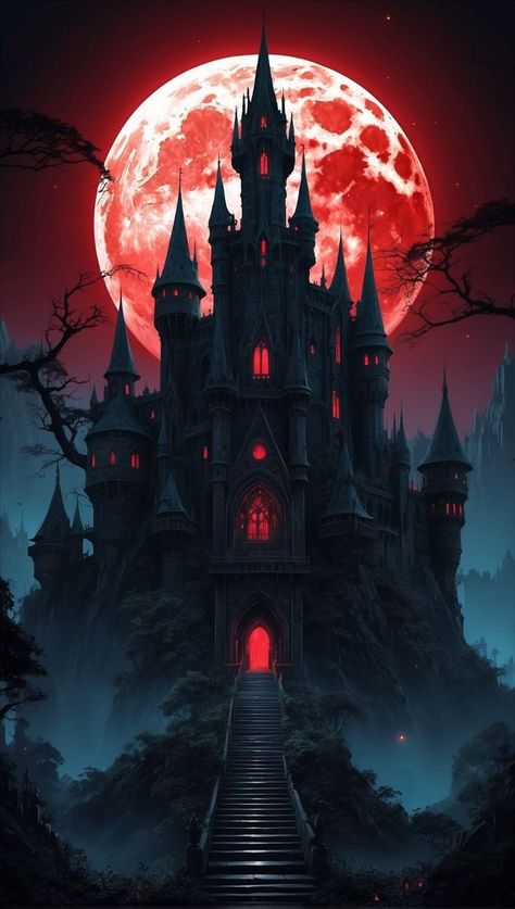 Vampire Castle Layout, Dark Castle Drawing, Halloween Aesthetic Creepy, Vampire Castle Art, Underworld Castle, Vampire Castle Aesthetic, Dark Castle Tattoo, Dark Castle Art, Dark Vampire Aesthetic