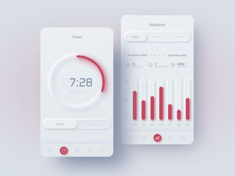 Pomodoro timer by Mateusz Bogucki on Dribbble Best Study Timer App, Pomodoro App, Pomodoro Technique App, Pomodoro Timer App, Pomodoro Time, Bomb Timer, Pomodoro Timer, Timer App, Pomodoro Technique