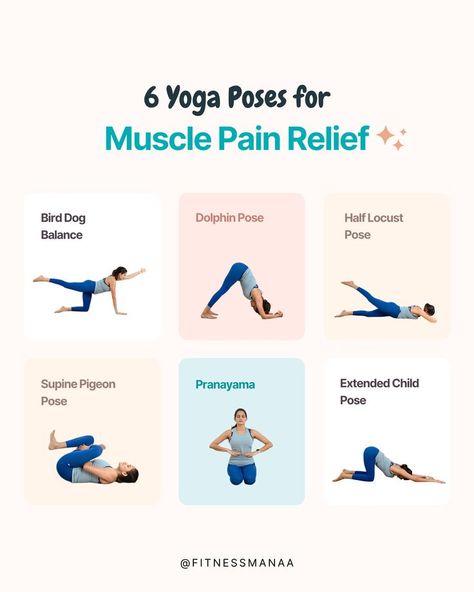 6 Yoga Poses for Muscle Pain Relief | Get Rid of Muscle Cramps & Pain with Yoga Asanas-Yoga For Pain Yoga has countless benefits, a prominent one is that it helps relieve muscle pain and stretches your muscles💚😌 Get Rid Of Muscle Pain with these 6 Yoga Poses✨😮 Sore Muscles After Workout, The Rock Dwayne Johnson Workout, Dwayne Johnson Workout, Sore Muscle Relief, Muscle Stretches, Muscle Cramps, Skin Care Basics, Muscle Relief, Lower Back Pain Relief