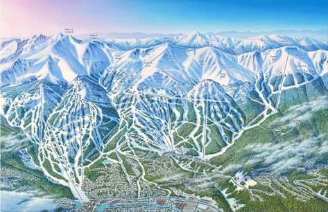 James Nieheus is one of the world's foremost experts on sketching ski maps. Shown here: Breckenridge Ski Resort, 2017 (Courtesy James Nieheus) Grand Targhee, Breckenridge Ski Resort, Copper Mountain, Ski Trails, Summit County, Trail Map, Trail Maps, Ski Area, Colorado Mountains