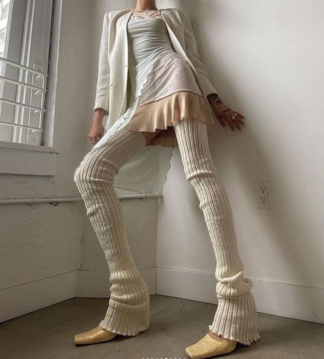 Long Leg Warmers, Ballet Core, Knit Leg Warmers, Ballet Clothes, Dressed To Kill, Boot Socks, Outfit Inspo Fall, Looks Style, Leg Warmers