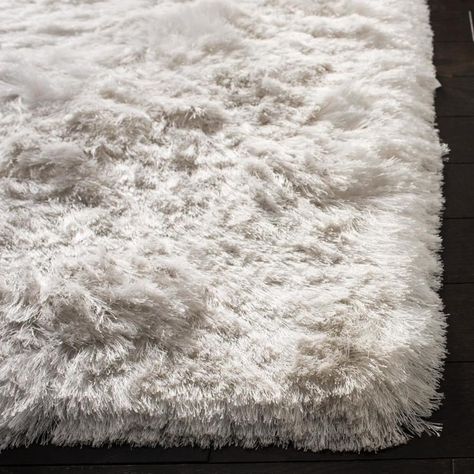 Shag Rug Living Room, Safavieh Rug, Solid Area Rugs, Contemporary Bedroom Decor, Shag Area Rug, Boho Chic Decor, Luxury Rug, Ivory Rug, Hand Tufted Rugs