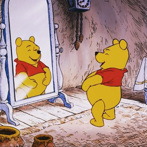 Winnie The Pooh on Instagram: “The Many Adventures of Winnie the Pooh is having an anniversary today. Isn't that just splendid?” Winnie The Pooh Looking In Mirror, Winnie The Pooh Asethic, Disney Reading, Winnie The Pooh Cute, Easy Disney Drawings, Winnie The Pooh Nursery, Mickey Mouse Images, Nostalgia Art, Winnie The Pooh Pictures