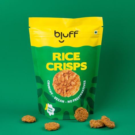 (94) Bluff Rice Crisps – Packaging Of The World Taro Chips, Toasted Rice, Chips Packaging, Healthy Crackers, Chip Packaging, Packaging Snack, Rice Crisps, Rice Snacks, Snack Brands