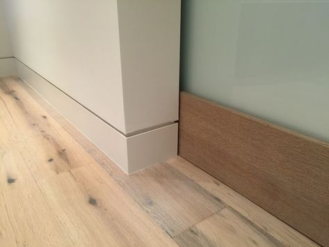 Image result for shadow gap floor molding Simple Baseboards, Baseboard Ideas, Modern Baseboards, Painting Baseboards, Wood Baseboard, Baseboard Styles, Modern Trim, Armani Casa, Baseboard Trim