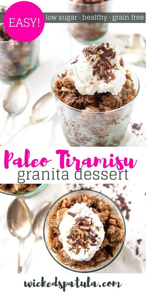 Paleo Tiramisu, Dairy Free Dessert Recipes Easy, Aip Paleo Desserts, Paleo Dessert Recipes Easy, Paleo Snacks Easy, Gluten Free Snacks Recipes, Paleo Recipes Snacks, Granita Recipes, Dairy Free Recipes Dessert