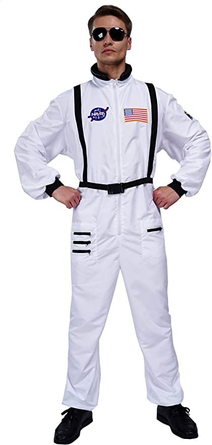 Amazon.com: Maxim Party Supplies Mens Astronaut Costume Jumpsuit for Adults with Embroidered Patches and Pockets : Clothing, Shoes & Jewelry Astronaut Halloween, Coverall Men, Orange Clothing, Workout Sweatpants, Astronaut Costume, Costume Jumpsuit, Nasa Logo, Inflatable Costumes, Black Widow Marvel