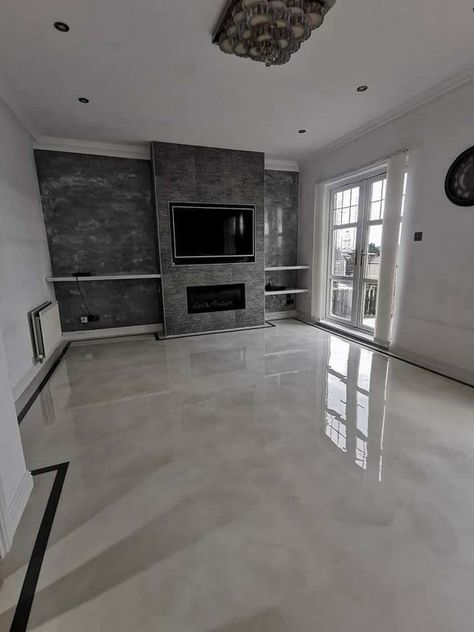 Epoxy Living Room Floor, Bathroom Marble Floor, Flooring Remodel, Concrete Floors Living Room, Epoxy Concrete Floor, Floor Tile Bathroom, Epoxy Floor Designs, Flooring Modern, Epoxy Resin Flooring