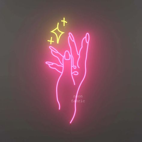 Hand Neon Sign, Nail Neon Sign, Neon Sign Nails, Nail Signs, Nail Room Ideas, Neon Sign Art, Neon Artwork, Nail Salon Decor, Nail Salon Design