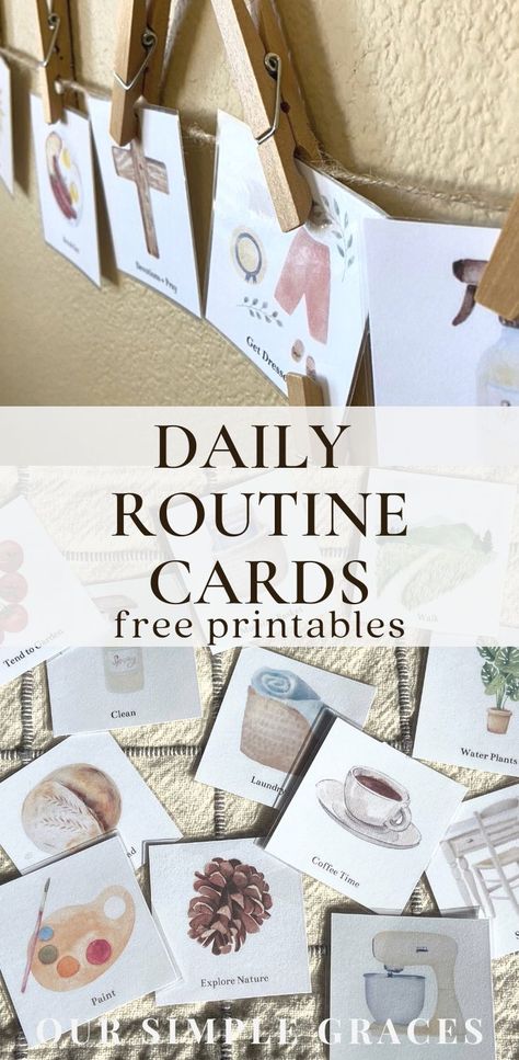 Beautiful Daily Routine Schedule Printables for Kids Homeschool Daily Routine, Daily Routine Cards Free Printable, Routine Cards For Kids Free Printable, Daily Chart For Kids, Kids Schedule Chart Daily Routines, Toddler Routine Schedule, Daily Routine Schedule For Kids, Toddler Daily Routine Chart, Kid Schedule Chart Daily Routines