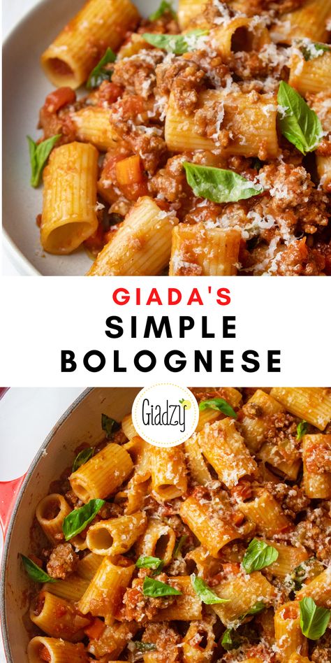 Types Of Pasta, Giada Recipes, Pasta Italiana, Bolognese Recipe, Salad Pasta, Pasta Dinners, Pasta Dinner Recipes, Italian Dinner, Easy Pasta Recipes