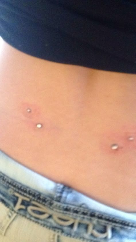 Back dermals Back Dermals, Back Dermal Piercing, Back Dimple, Back Dimple Piercings, Dimple Piercing, Back Dimples, Back Piercings, Newborn Schedule, Pretty Ear Piercings