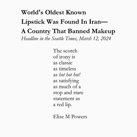 To my fellow poets, if you’ve never done a headline poem this is your sign. So much fun!!! 💄 Day 15 #napowrimo prompt from @aev.poetry 🏷️ #aevpoetryprompts #napowrimo2024 #poemoftheday #poetrycommunity #poetrylovers #writingcommunity #poetry #poetrydaily #poetscorner Poem Prompts, Poetry Prompts, Poem A Day, Best Poems, Writing Community, April 15, Fun Day, Poets, Favorite Quotes